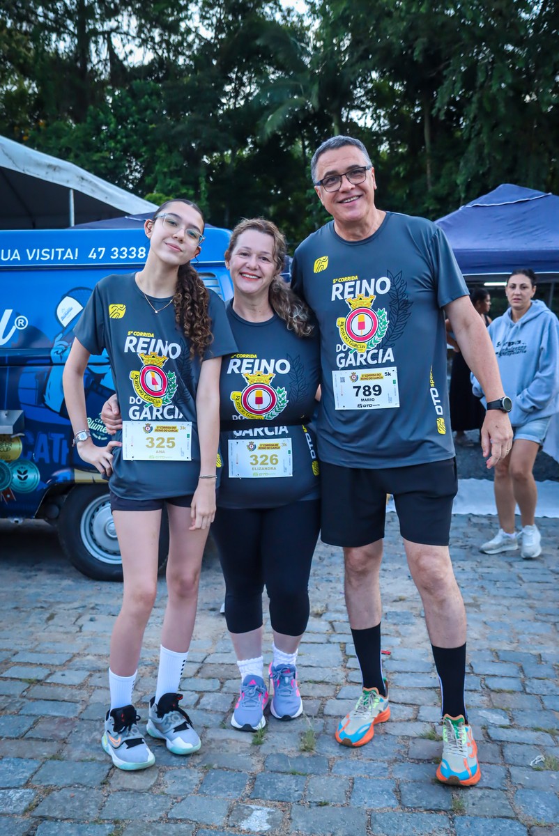 Família participante da corrida